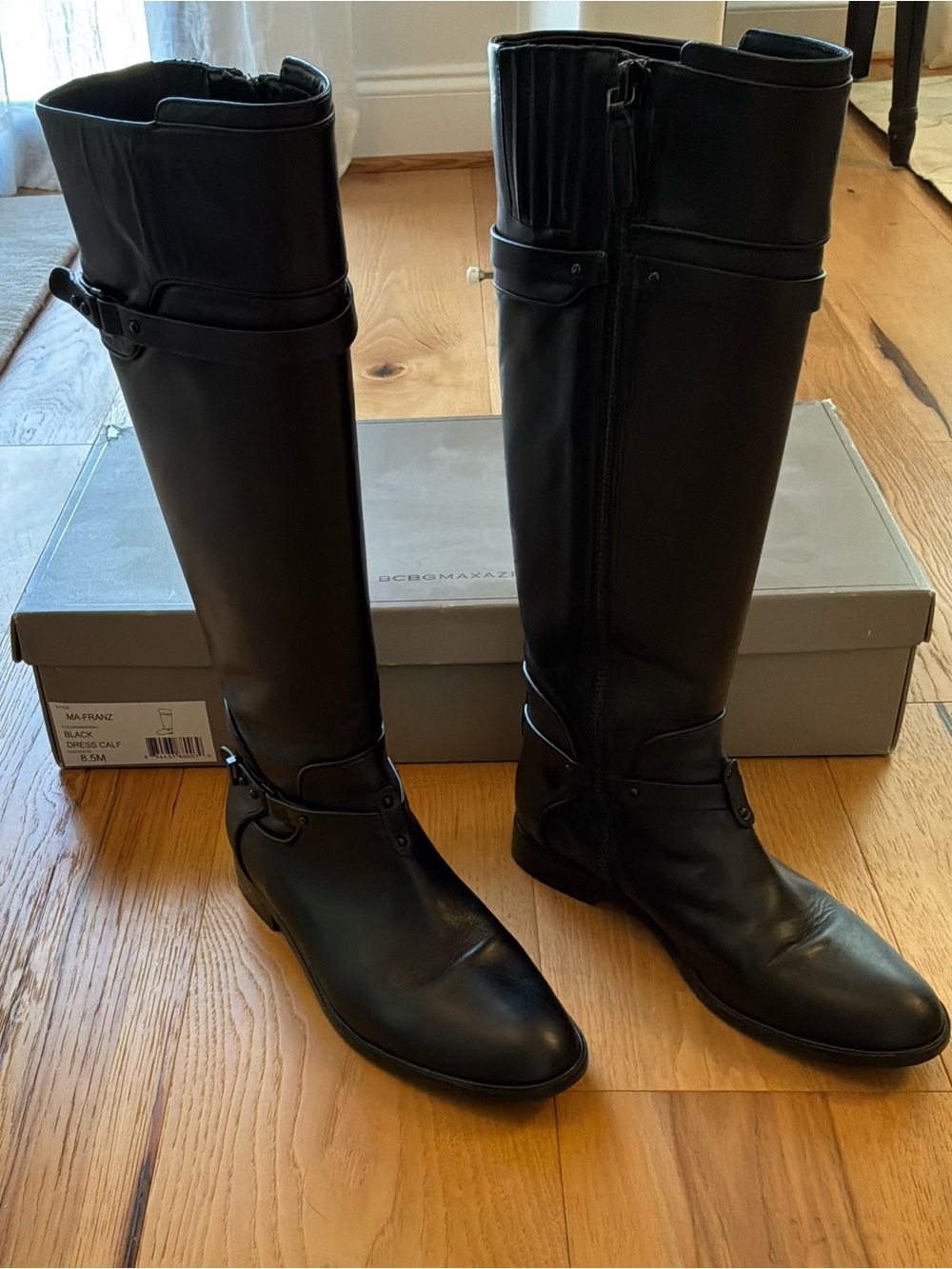 Black Tall Riding Boots - BCBG MaxAzria, Size 8.5